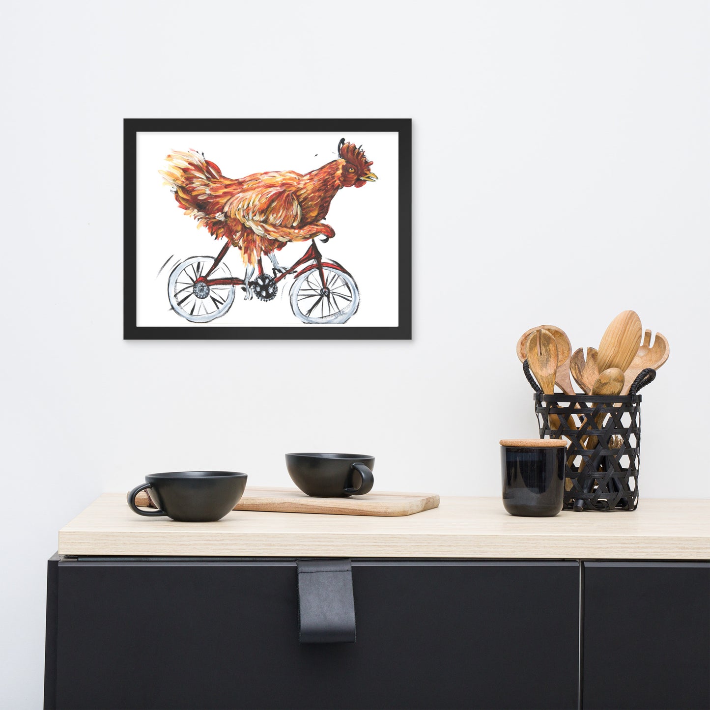 Framed poster - Bicycle Chicken