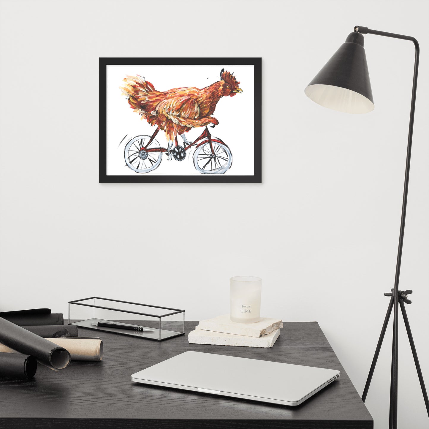 Framed poster - Bicycle Chicken