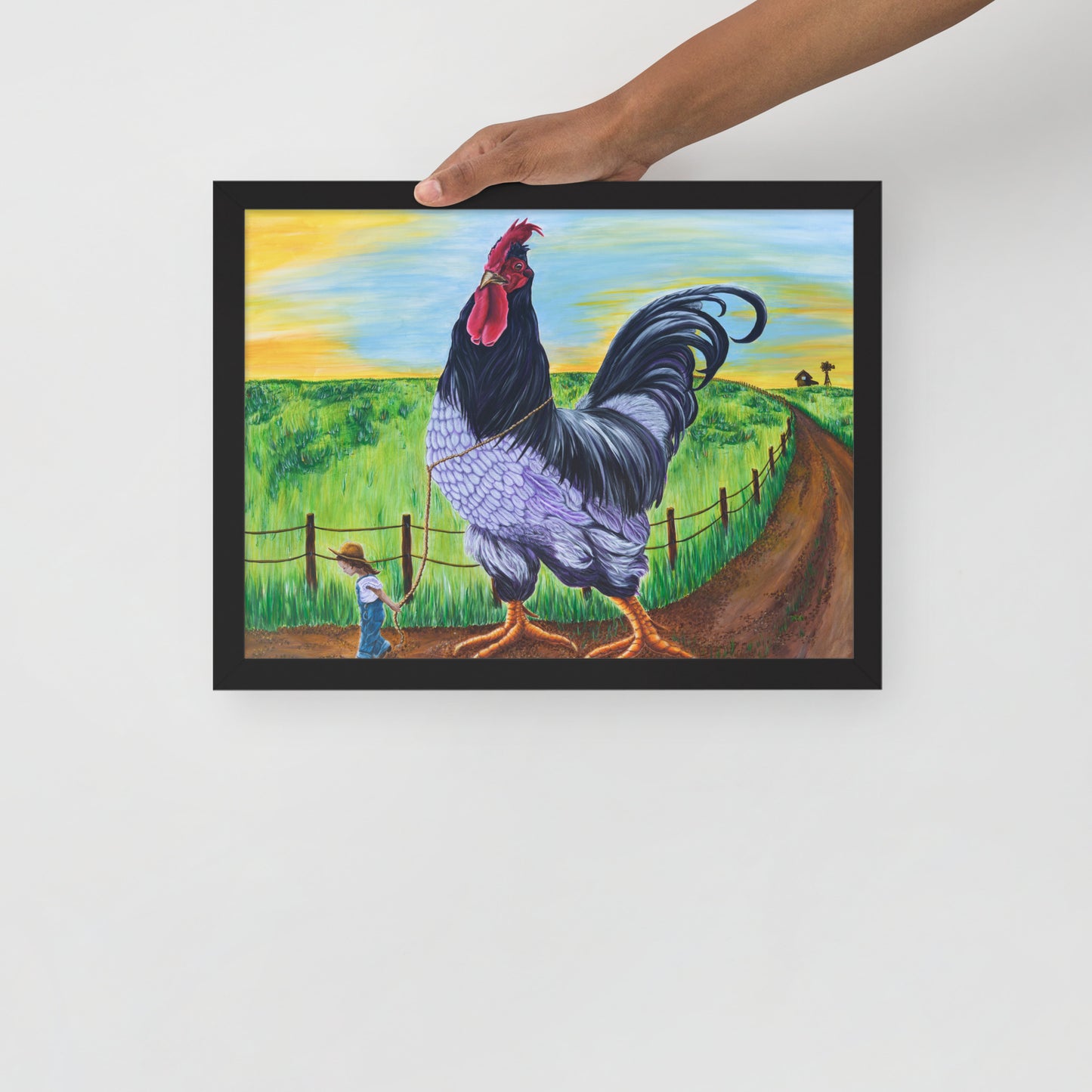 Framed poster - Walk the Rooster