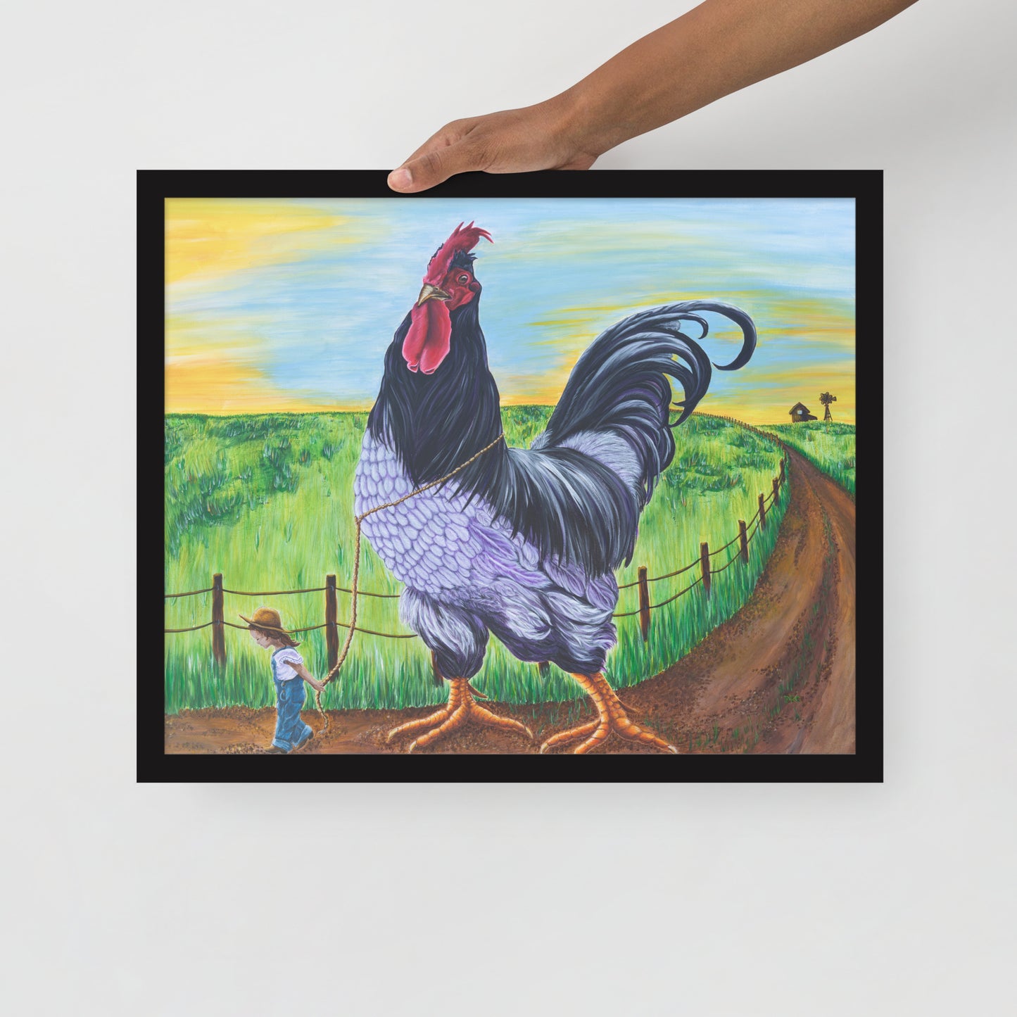 Framed poster - Walk the Rooster