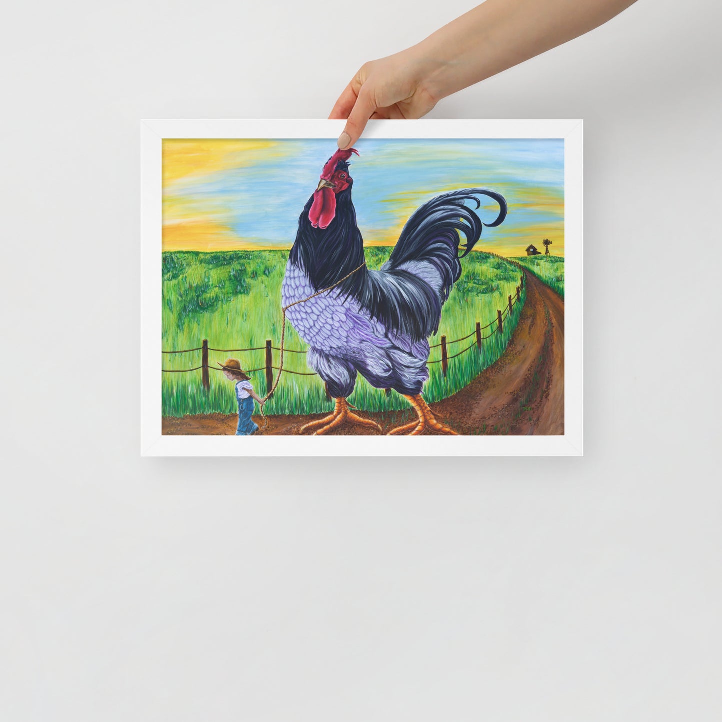 Framed poster - Walk the Rooster