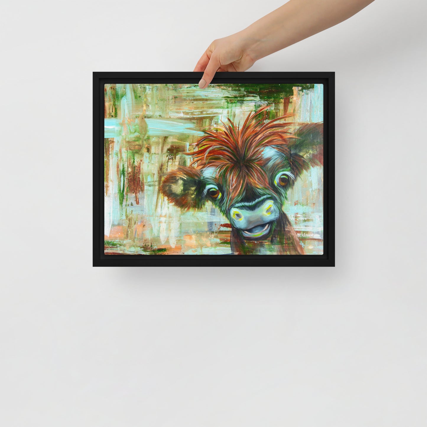 Framed canvas - Baby Cow