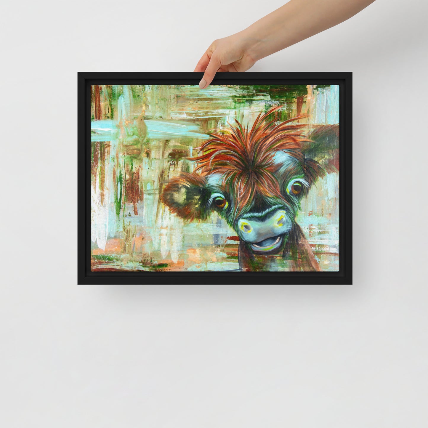 Framed canvas - Baby Cow