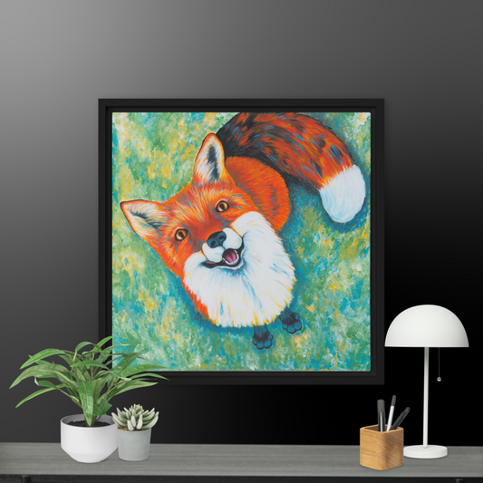 Framed canvas - Hello There Fox