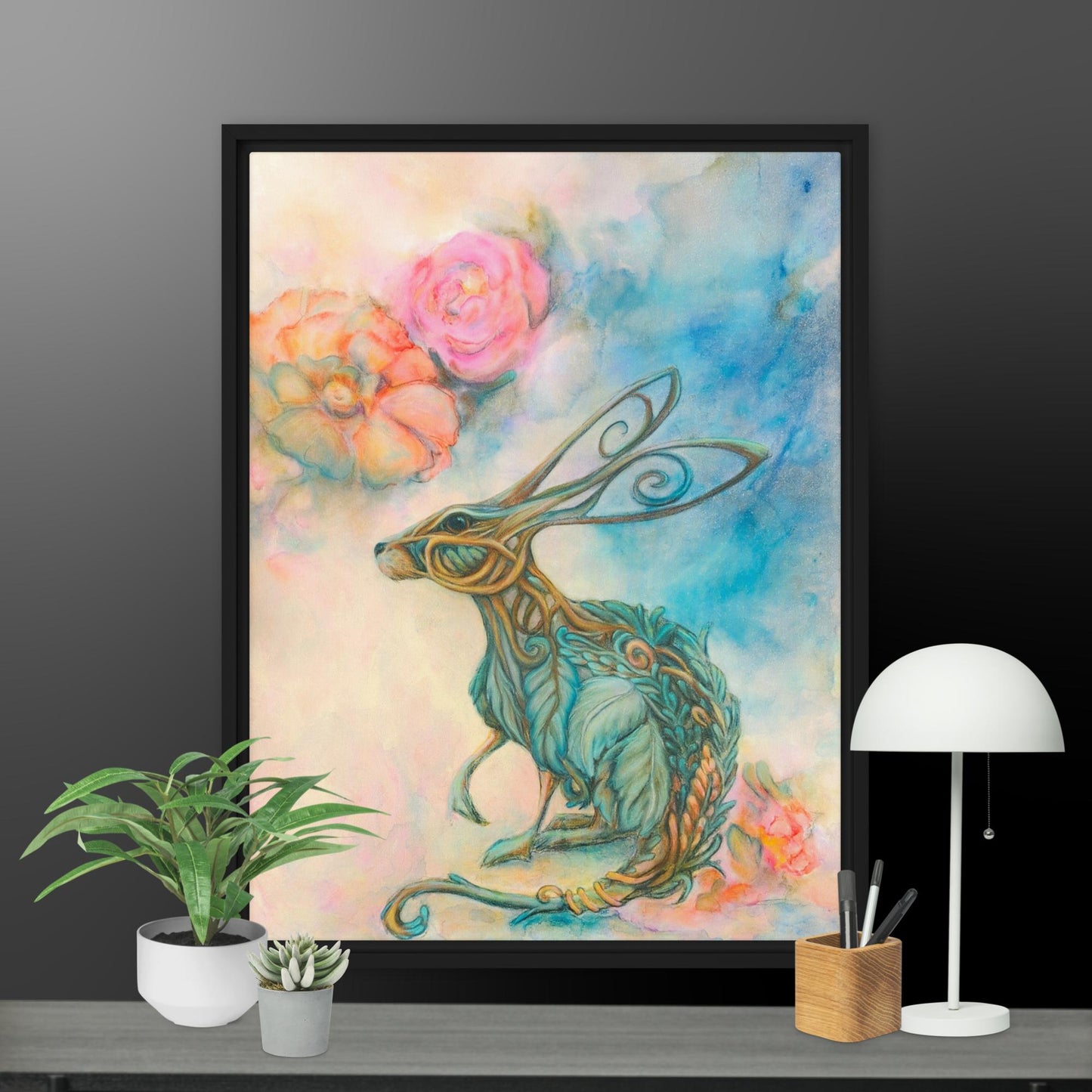 Framed canvas- Hare Plant