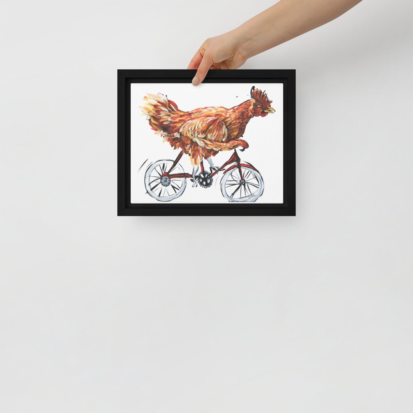 Framed canvas - Bicycle Chicken