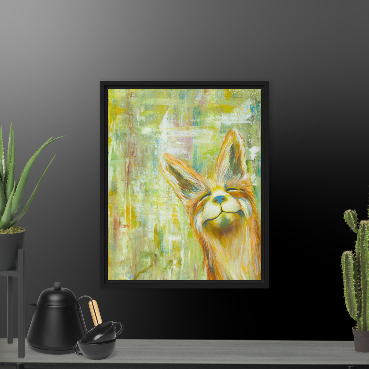 Framed canvas - Sunny Smile Fox