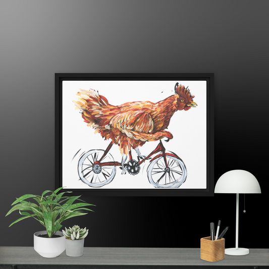 Framed canvas - Bicycle Chicken