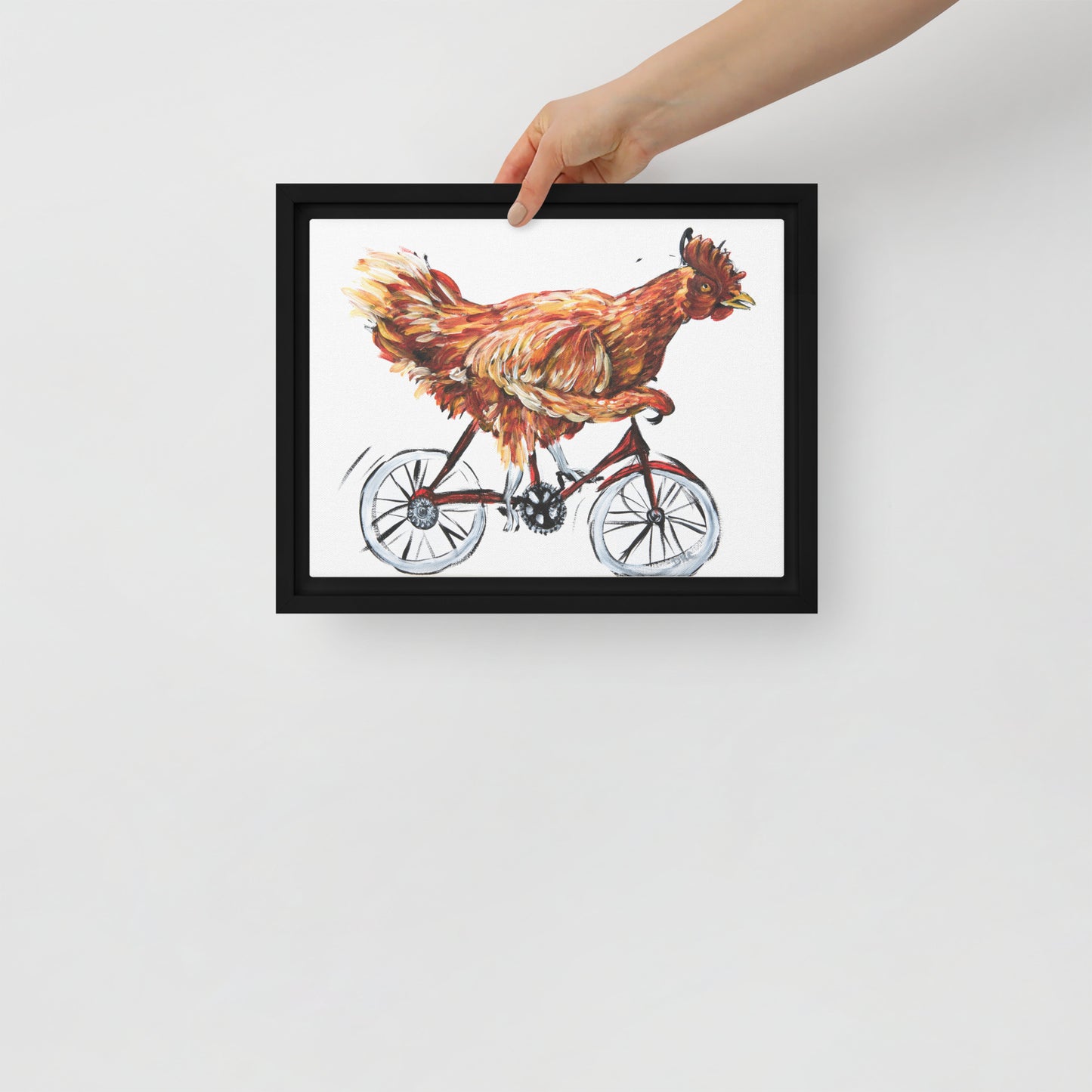 Framed canvas - Bicycle Chicken