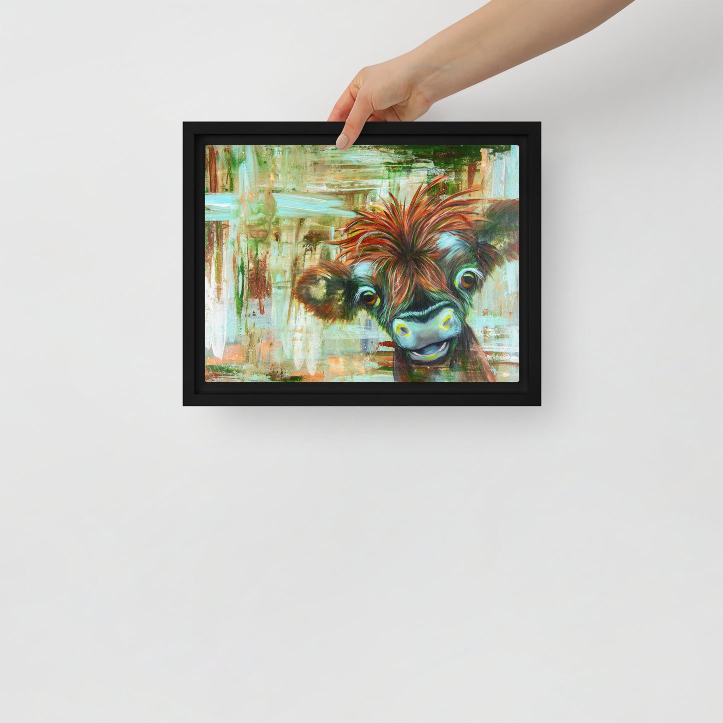 Framed canvas - Baby Cow