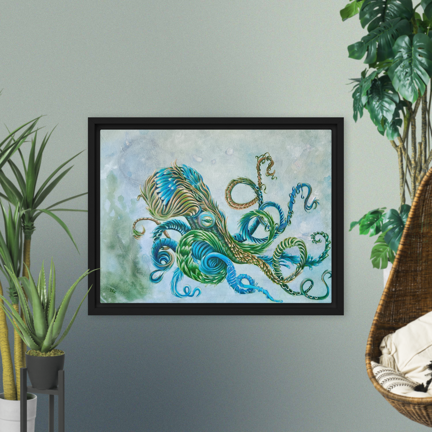 Framed canvas - Nature Octopus