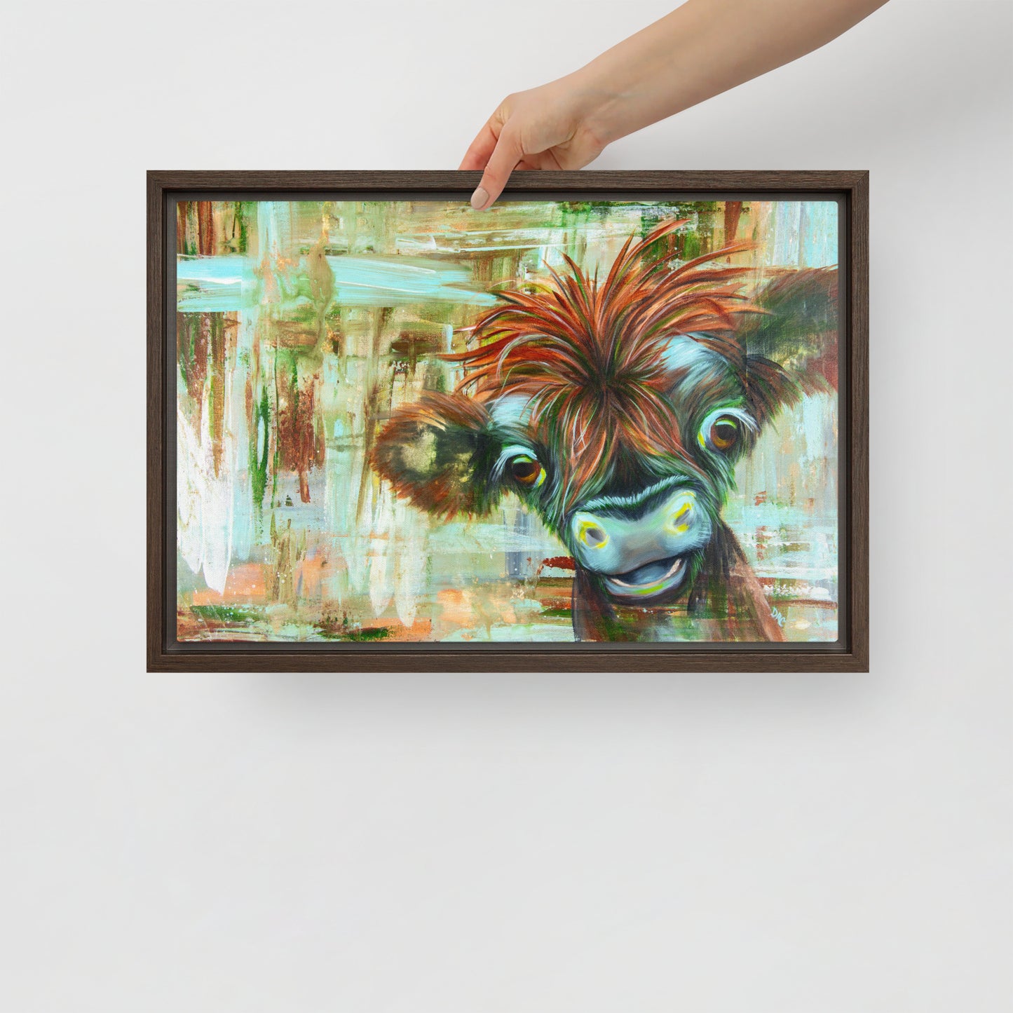 Framed canvas - Baby Cow