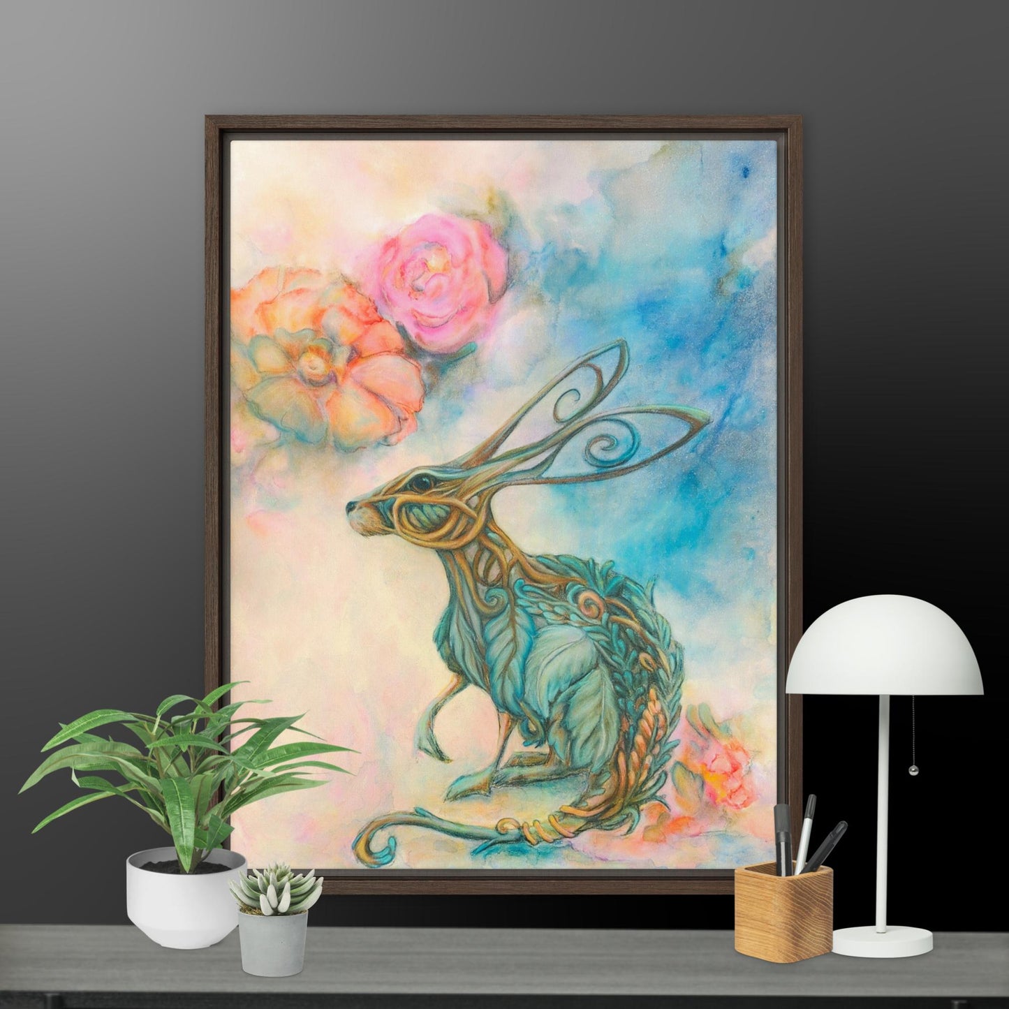 Framed canvas- Hare Plant