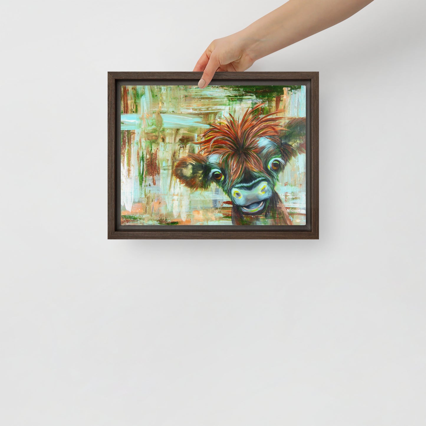 Framed canvas - Baby Cow