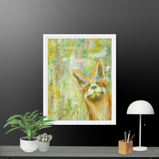 Framed canvas - Sunny Smile Fox