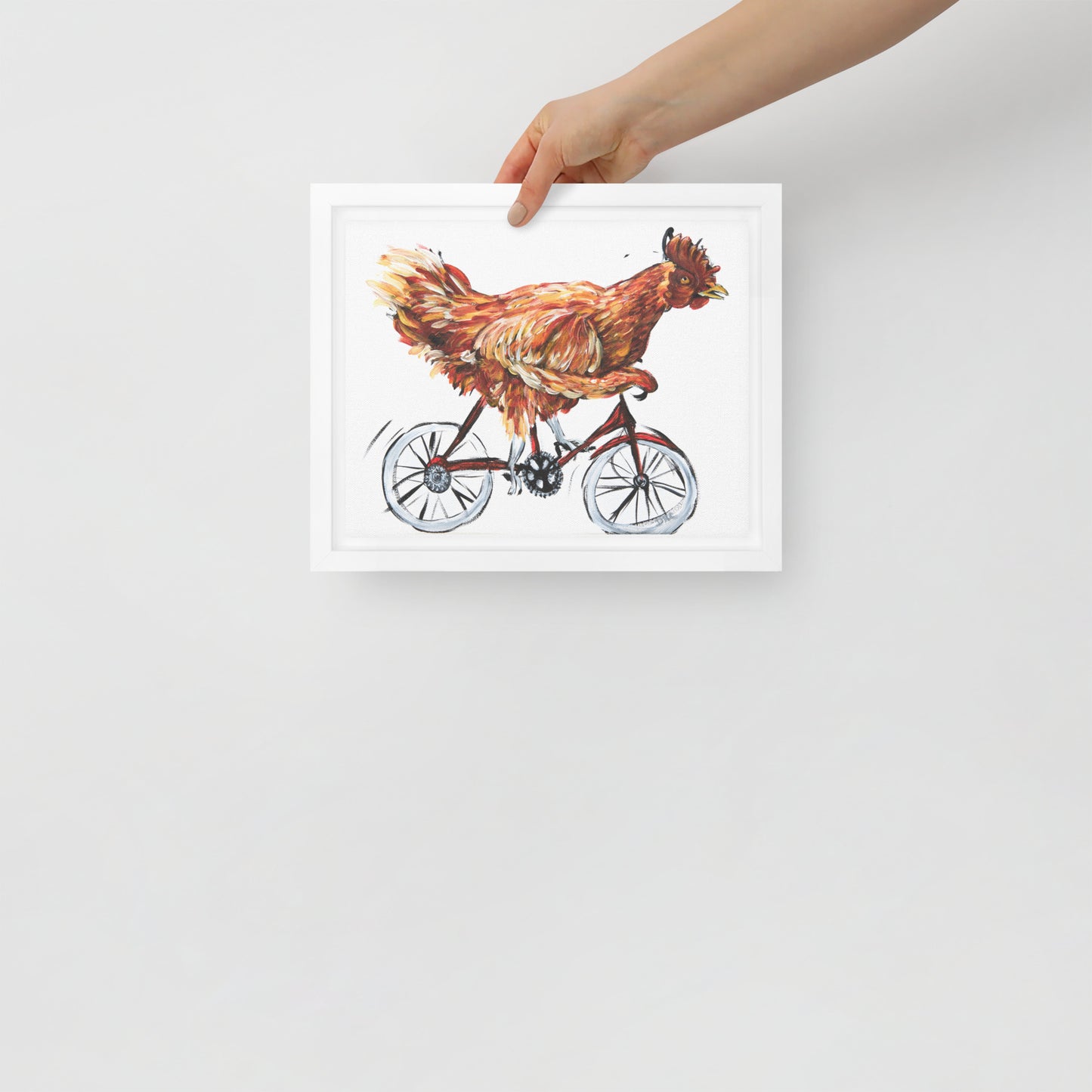 Framed canvas - Bicycle Chicken