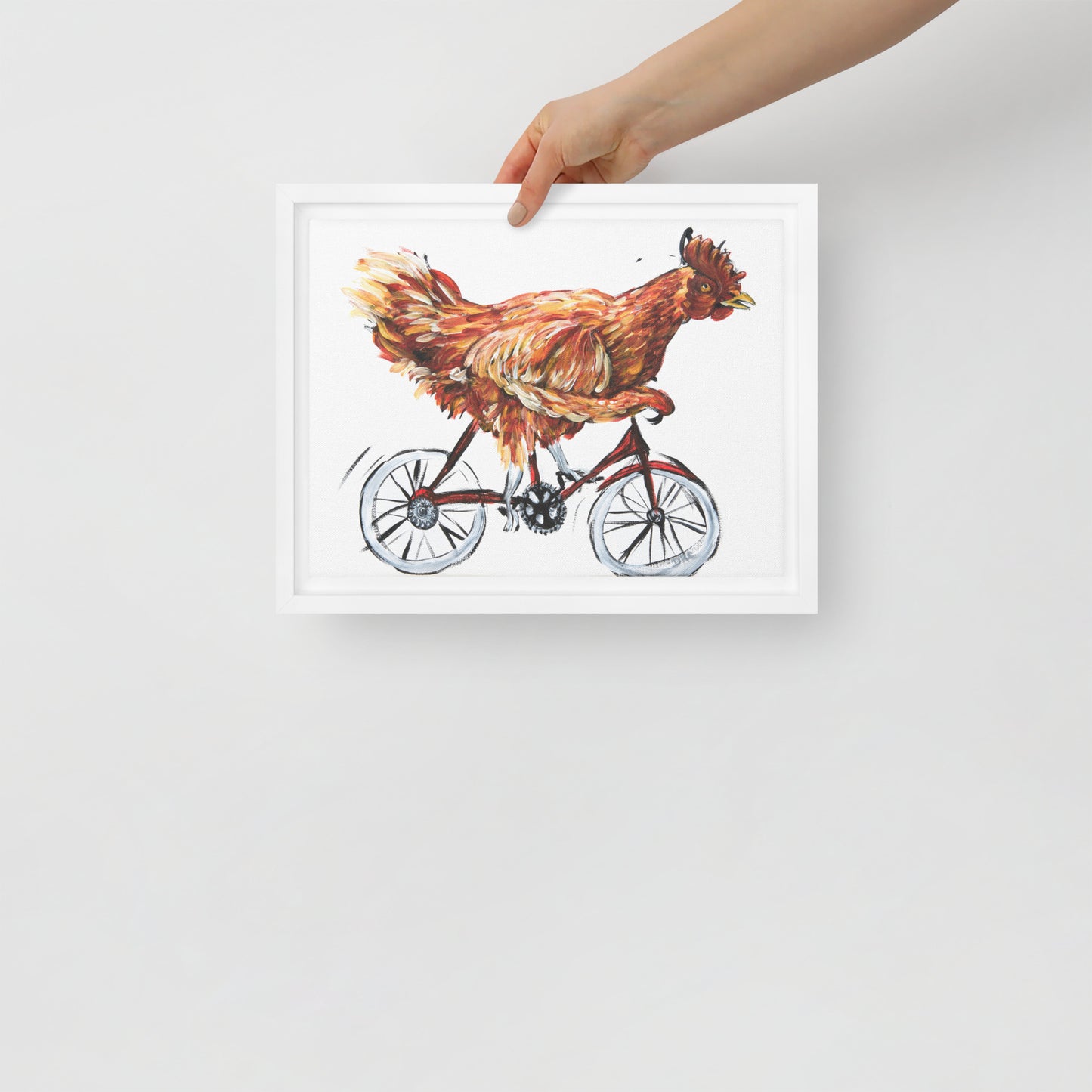 Framed canvas - Bicycle Chicken