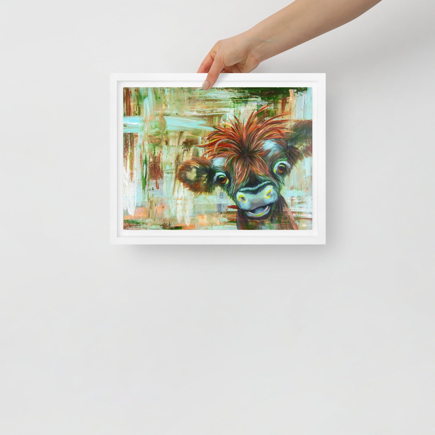 Framed canvas - Baby Cow