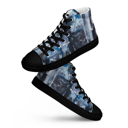 Men's High Top - Blue Scramble