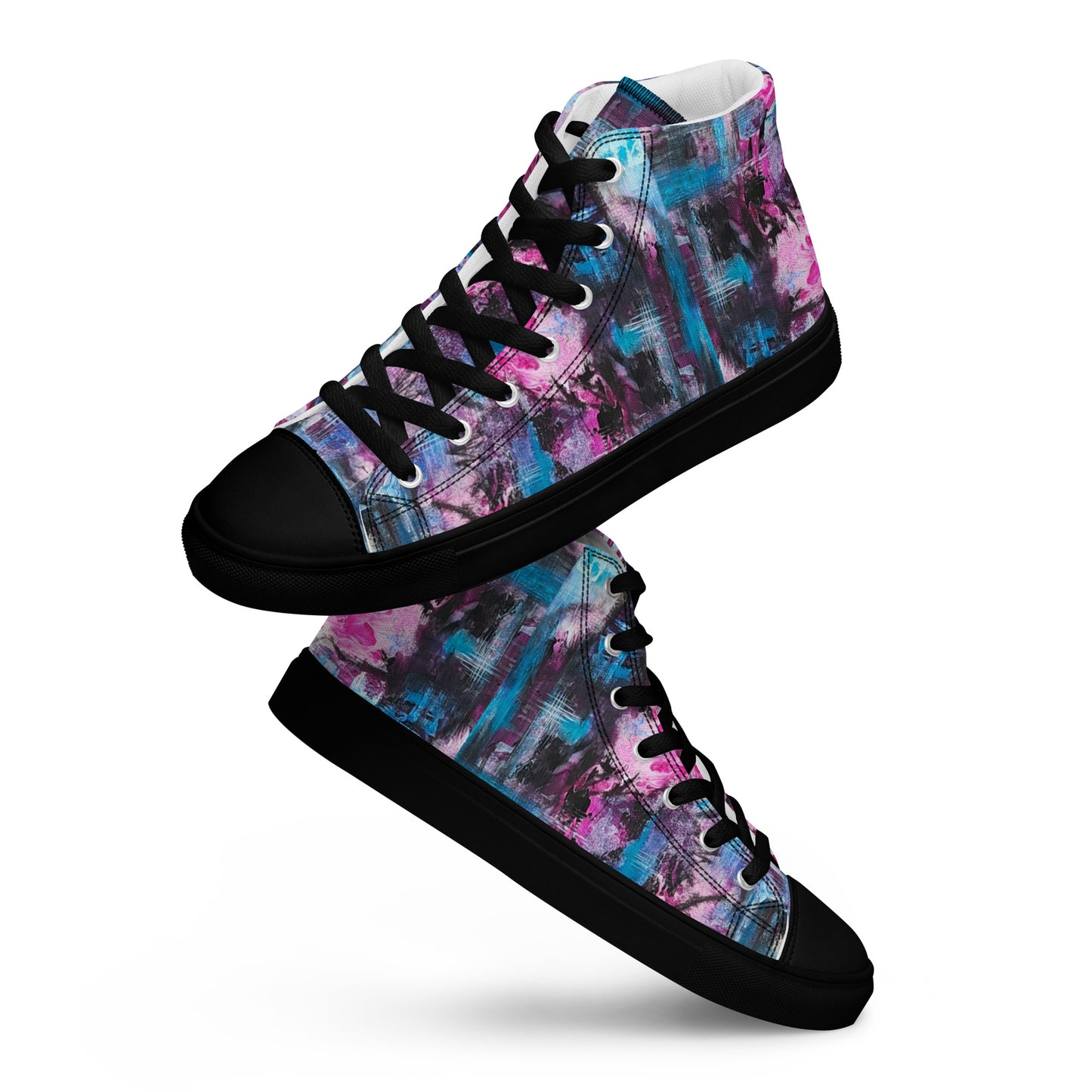 Men's High Top - Pink Blues