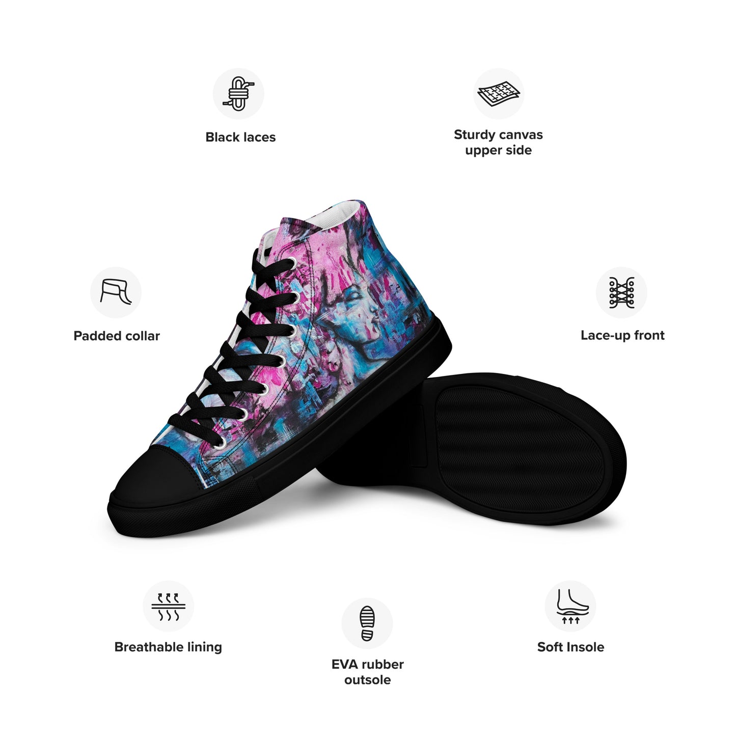 Men's High Top - The Ladies Pink