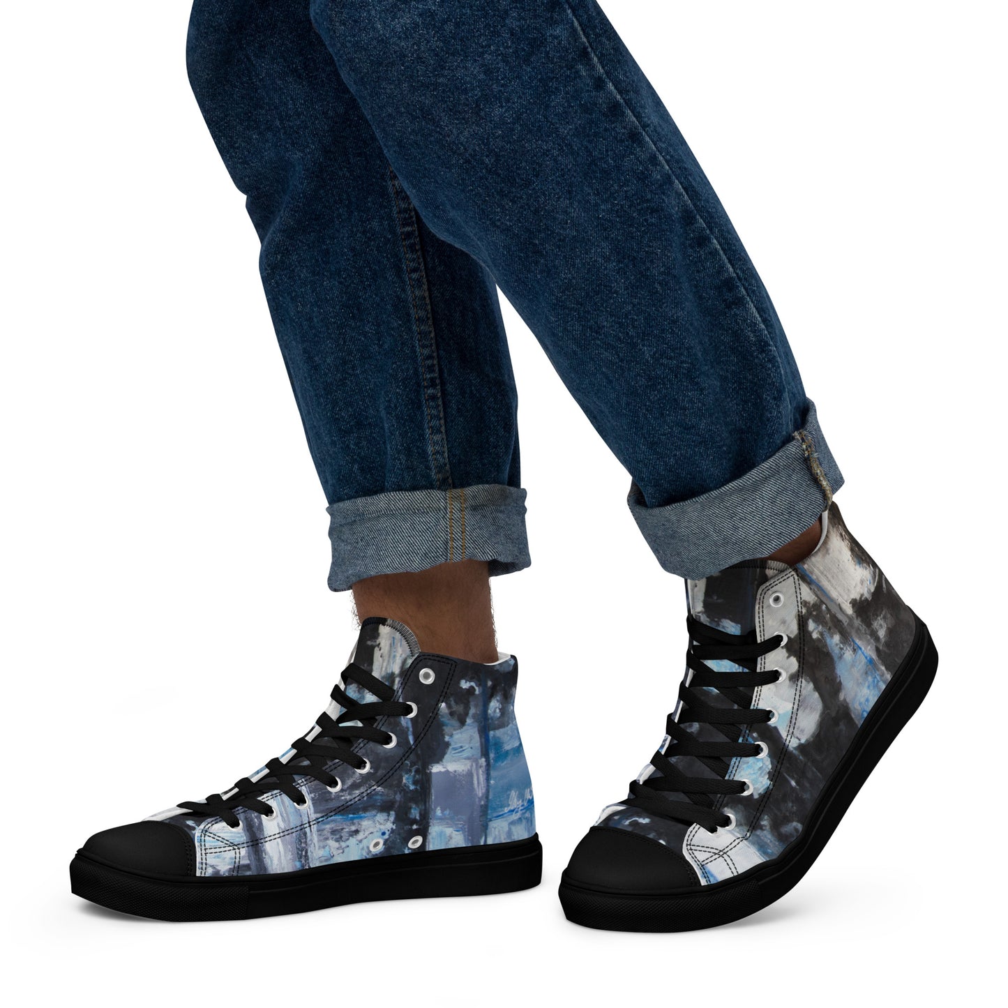 Men's High Top - Blue Inside-Out