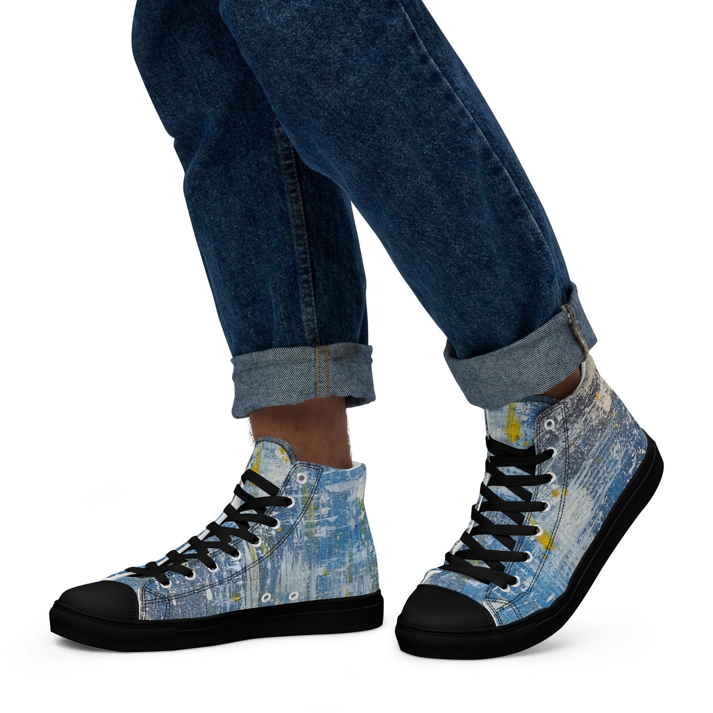 Men's High Top - Denim Scrape