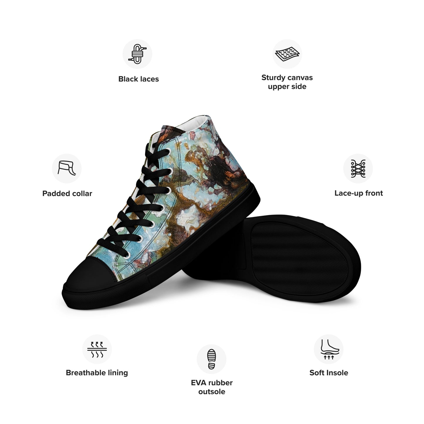 Men's High Top - Microscope Nebula