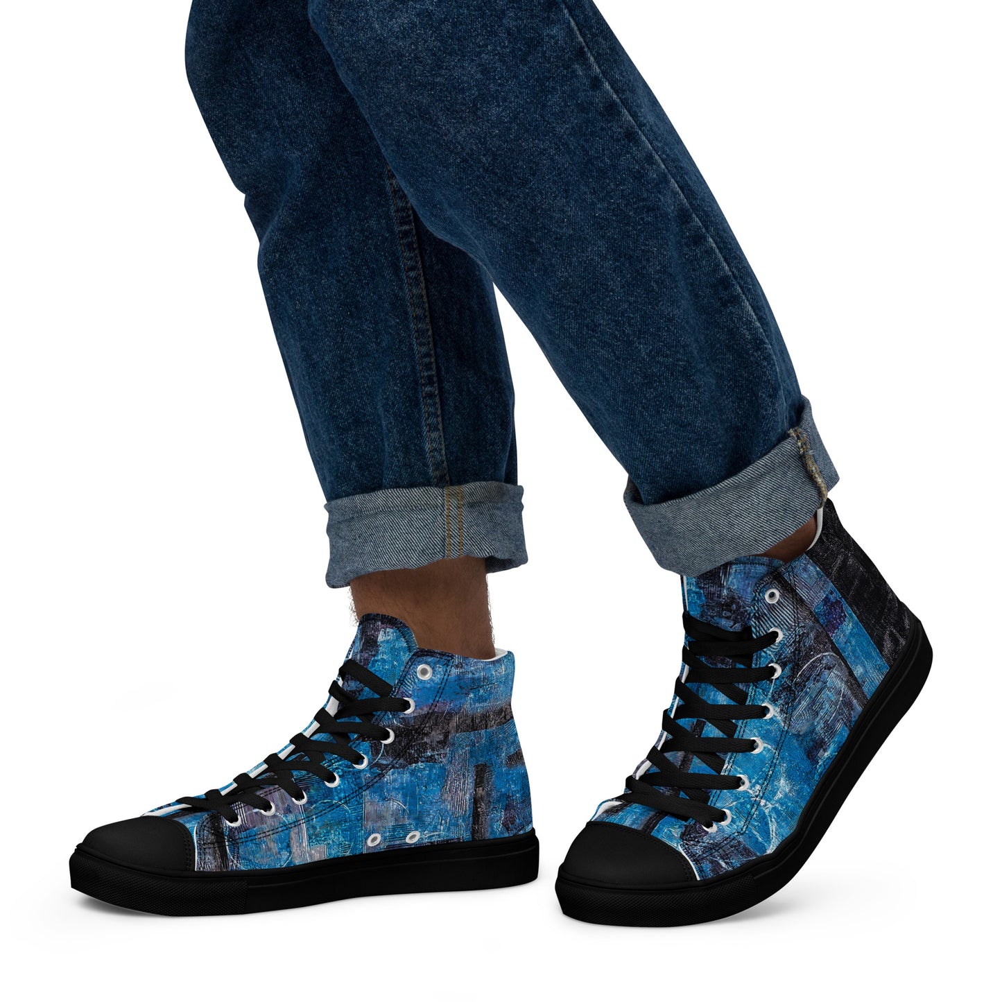 Men’s High Top - Geo Blue