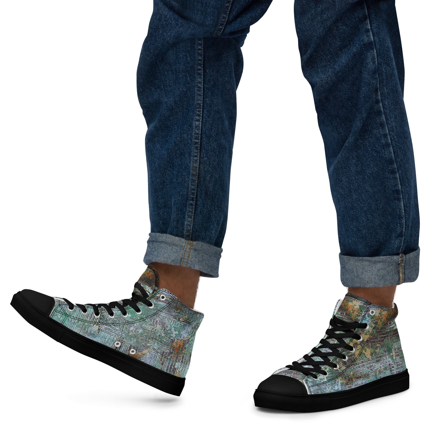 Men’s High Top - Green Weaver