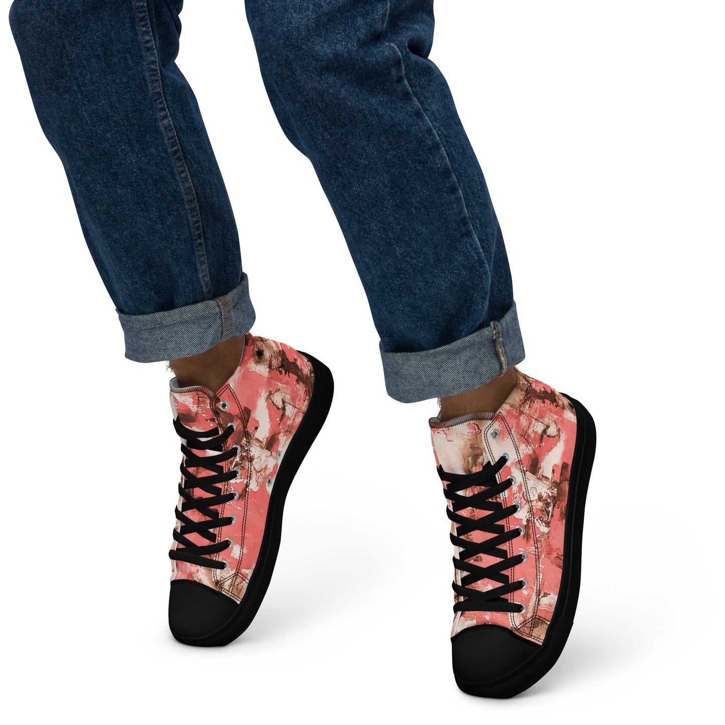 Men’s High Top - Mismatch Peach