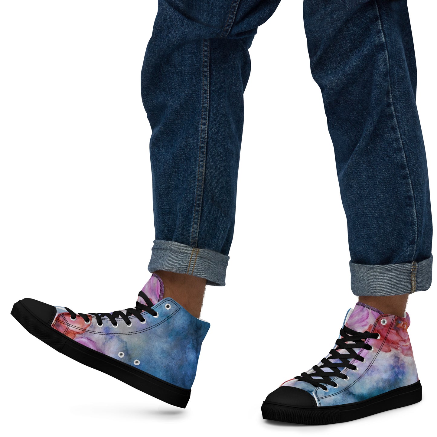 Men’s High Top - Flower Ink