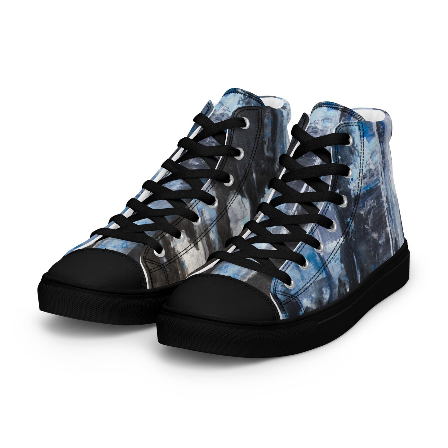 Men's High Top - Blue Scramble