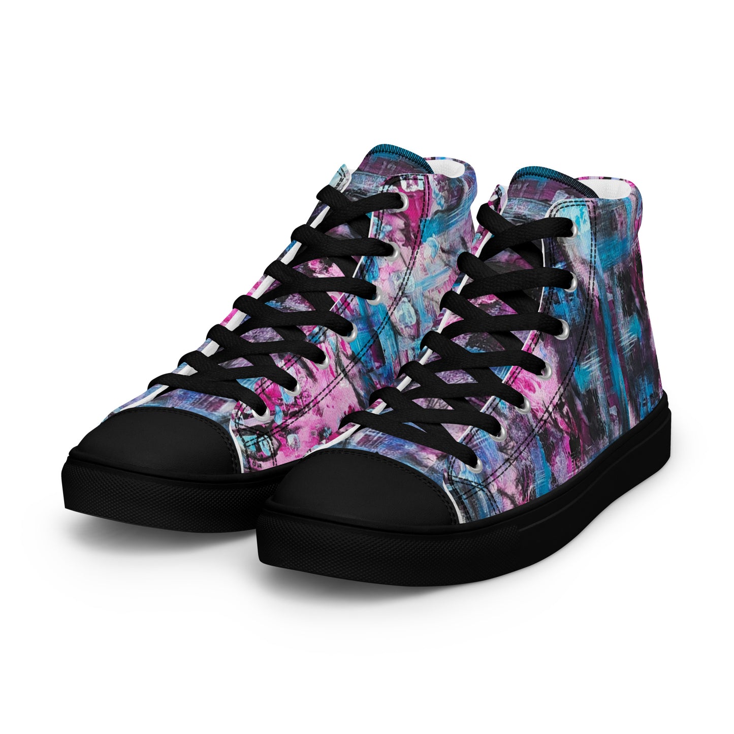 Men's High Top - Pink Blues