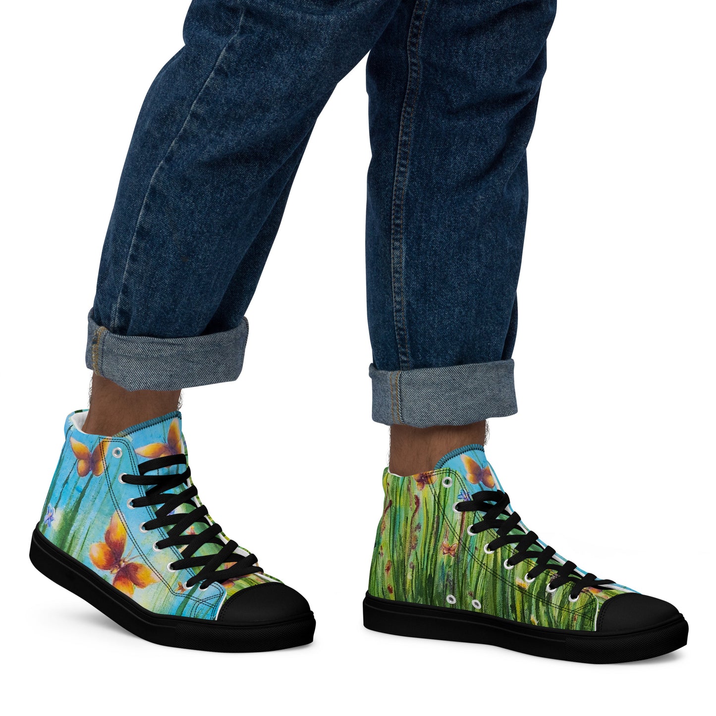 Men’s High Top - Butterfly Summer