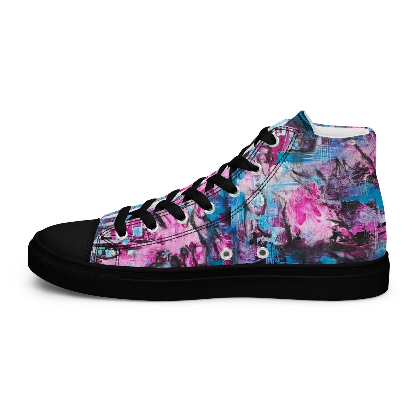 Men's High Top - Pink Blues