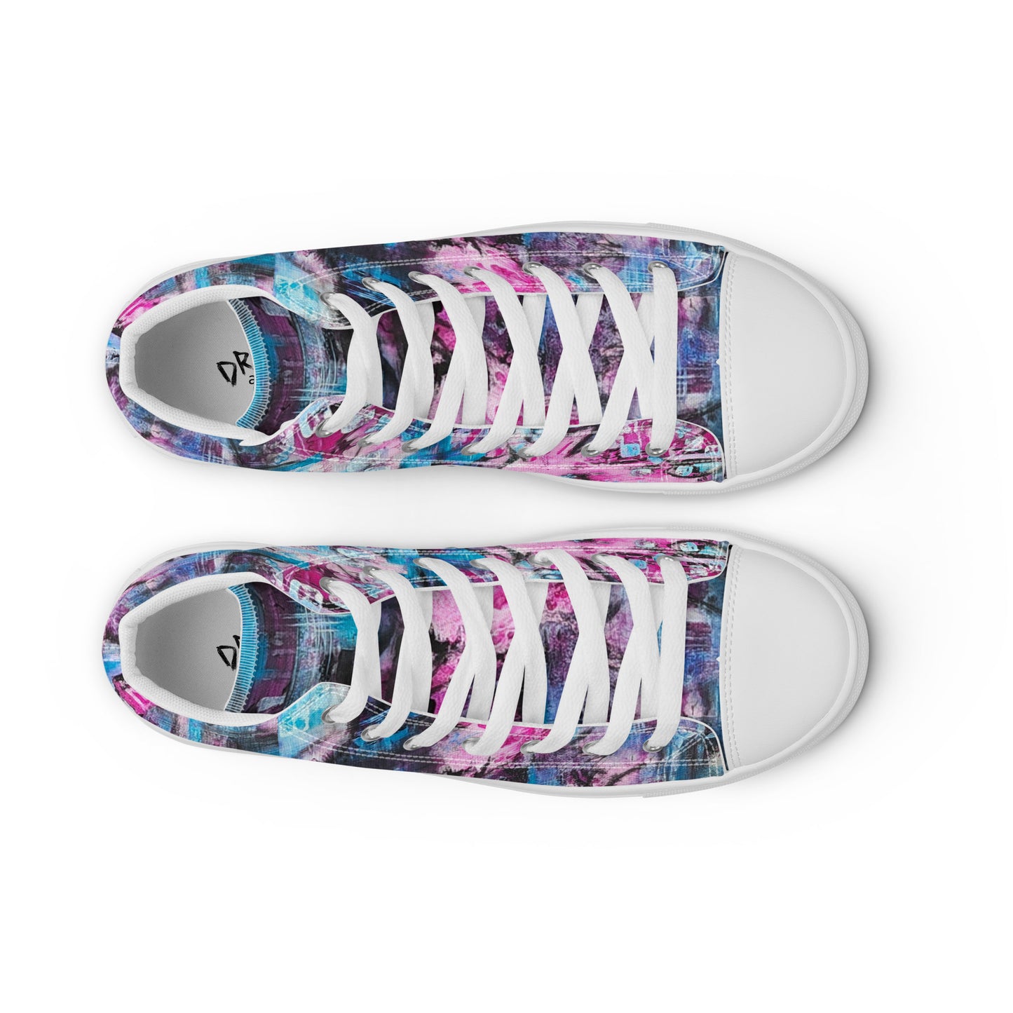 Men's High Top - Pink Blues