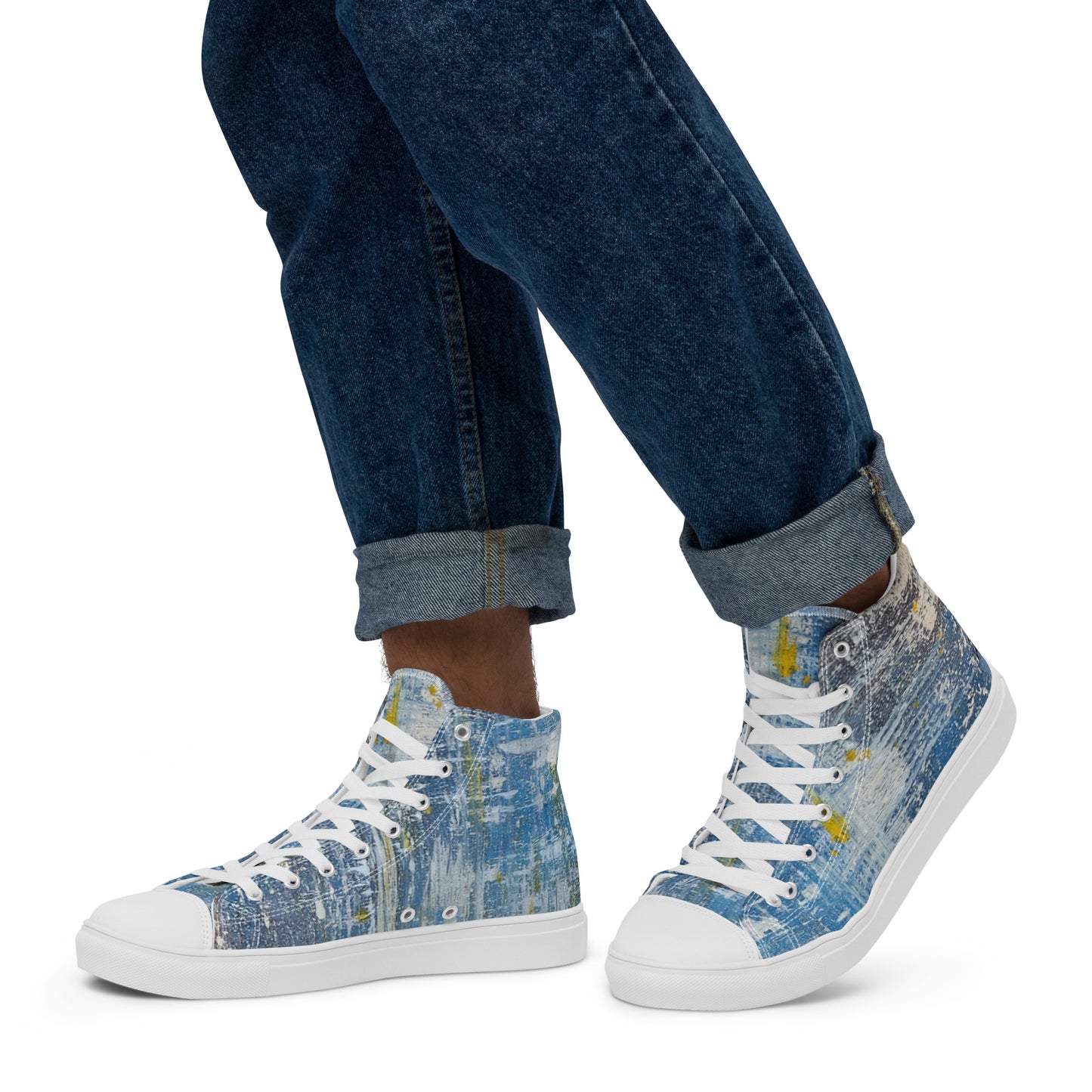 Men's High Top - Denim Scrape