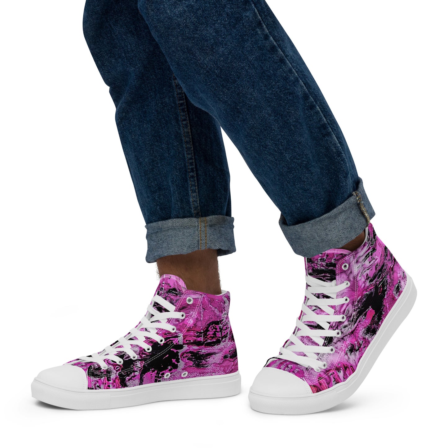 Men’s High Top - Pink Marble