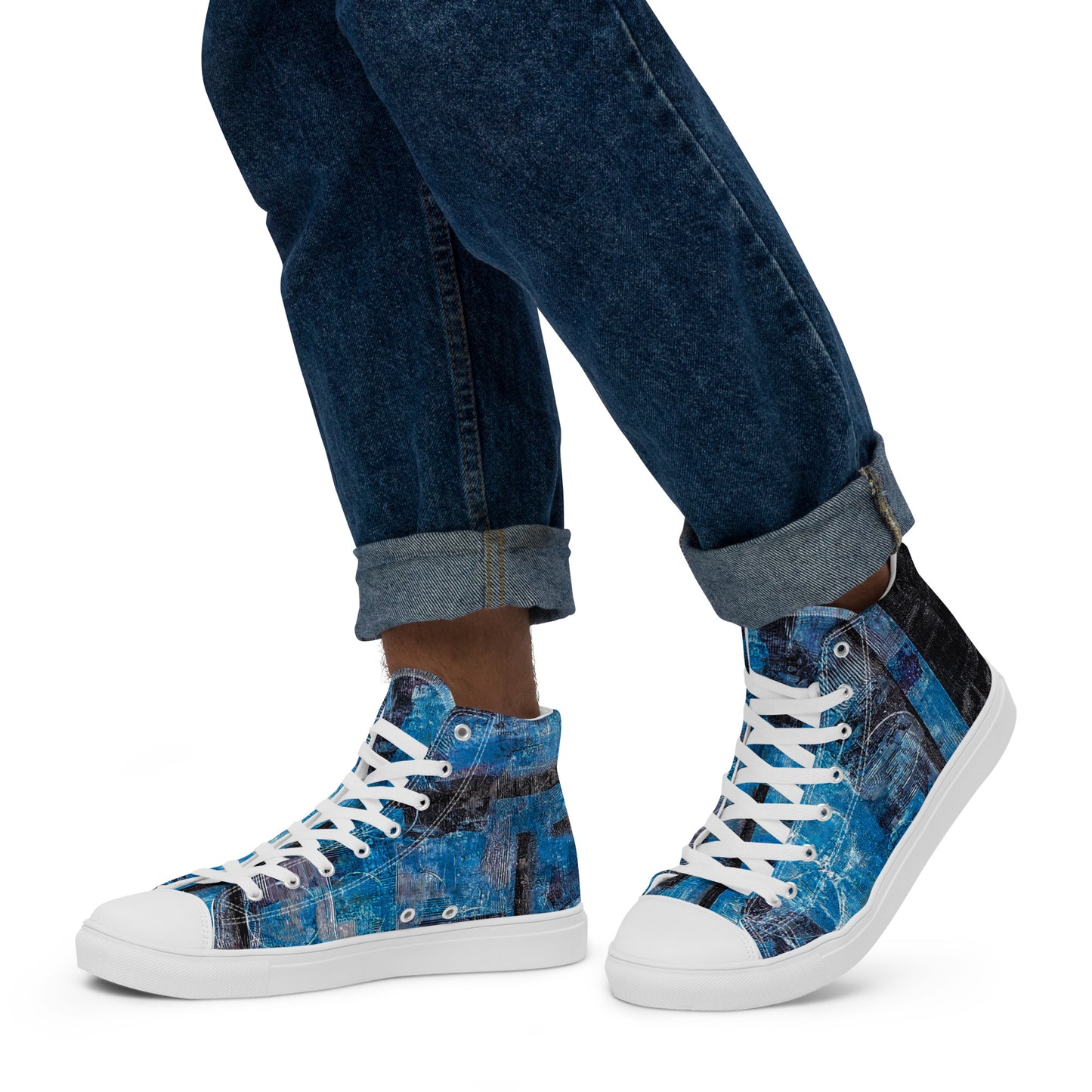 Men’s High Top - Geo Blue