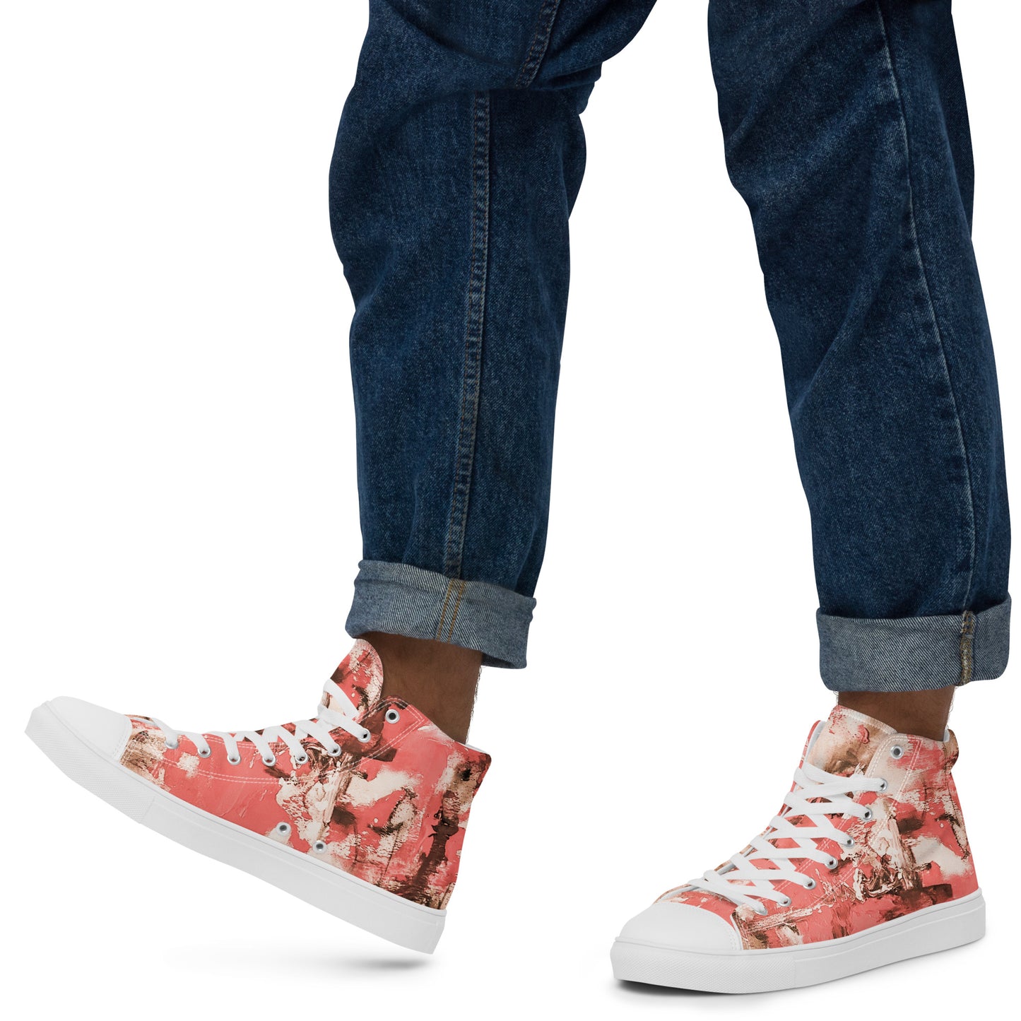 Men’s High Top - Mismatch Peach