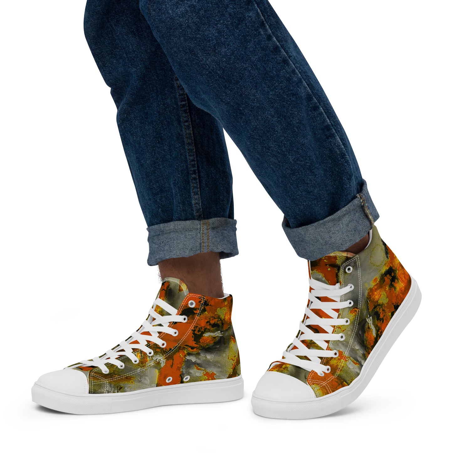 Men’s High Top - Mismatch Orange