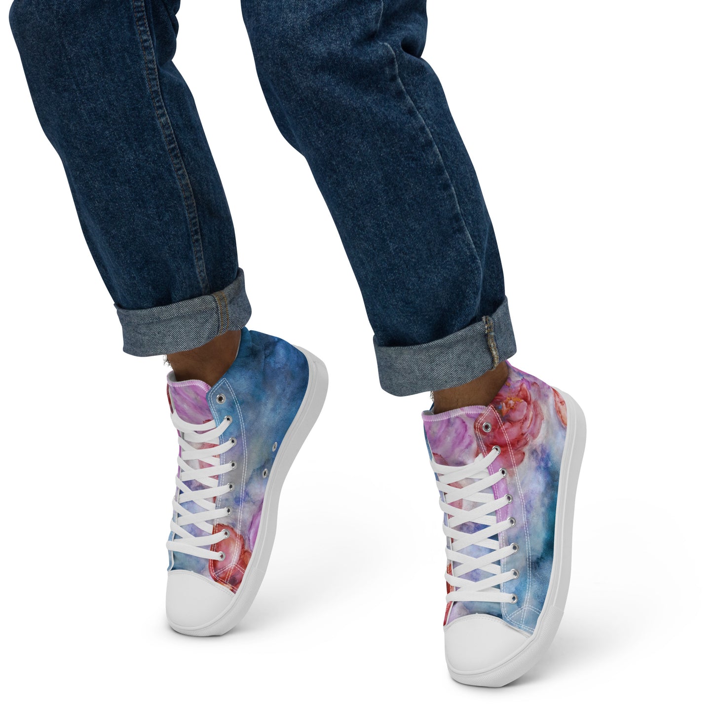 Men’s High Top - Flower Ink