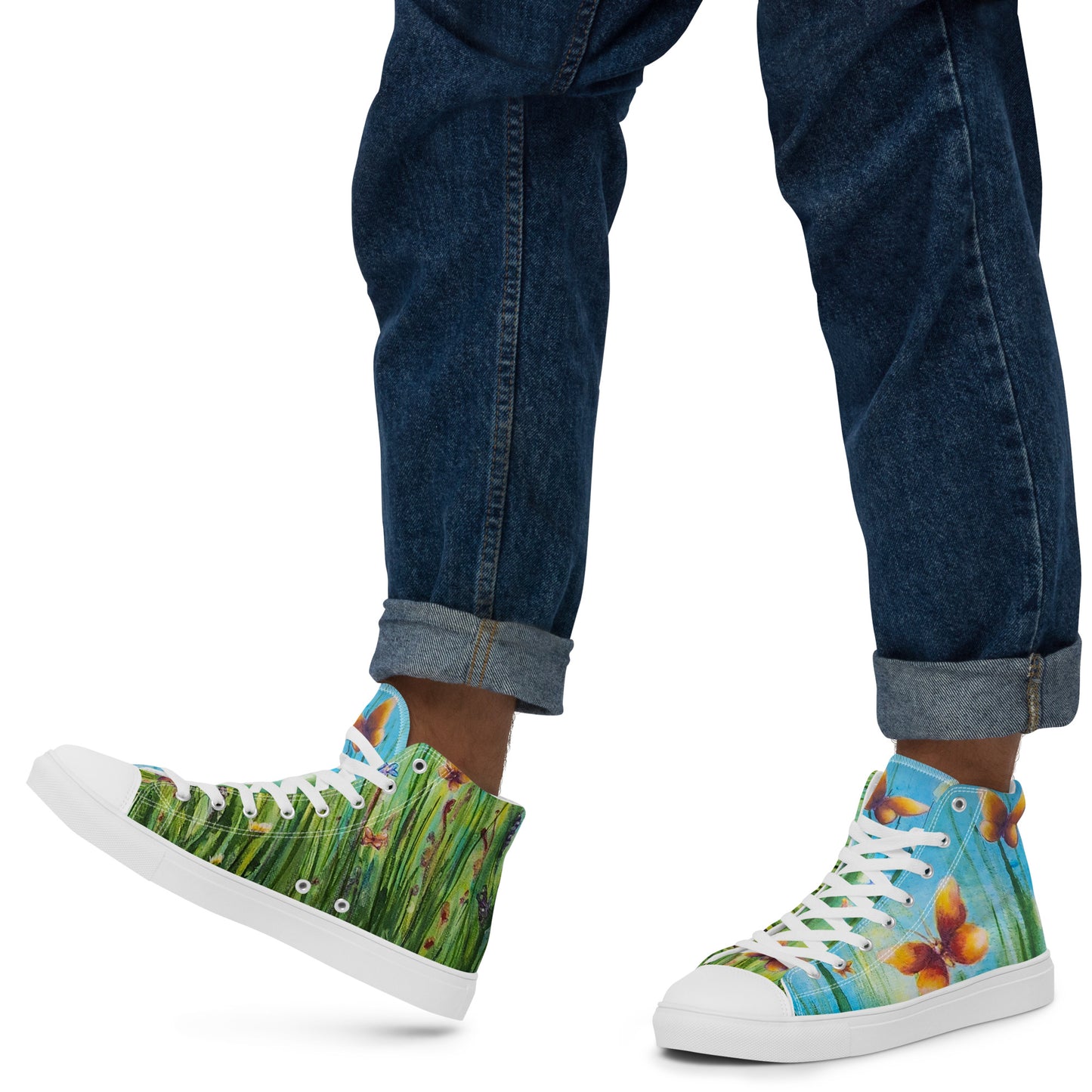 Men’s High Top - Butterfly Summer