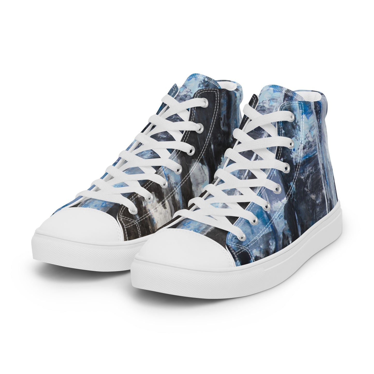 Men's High Top - Blue Scramble