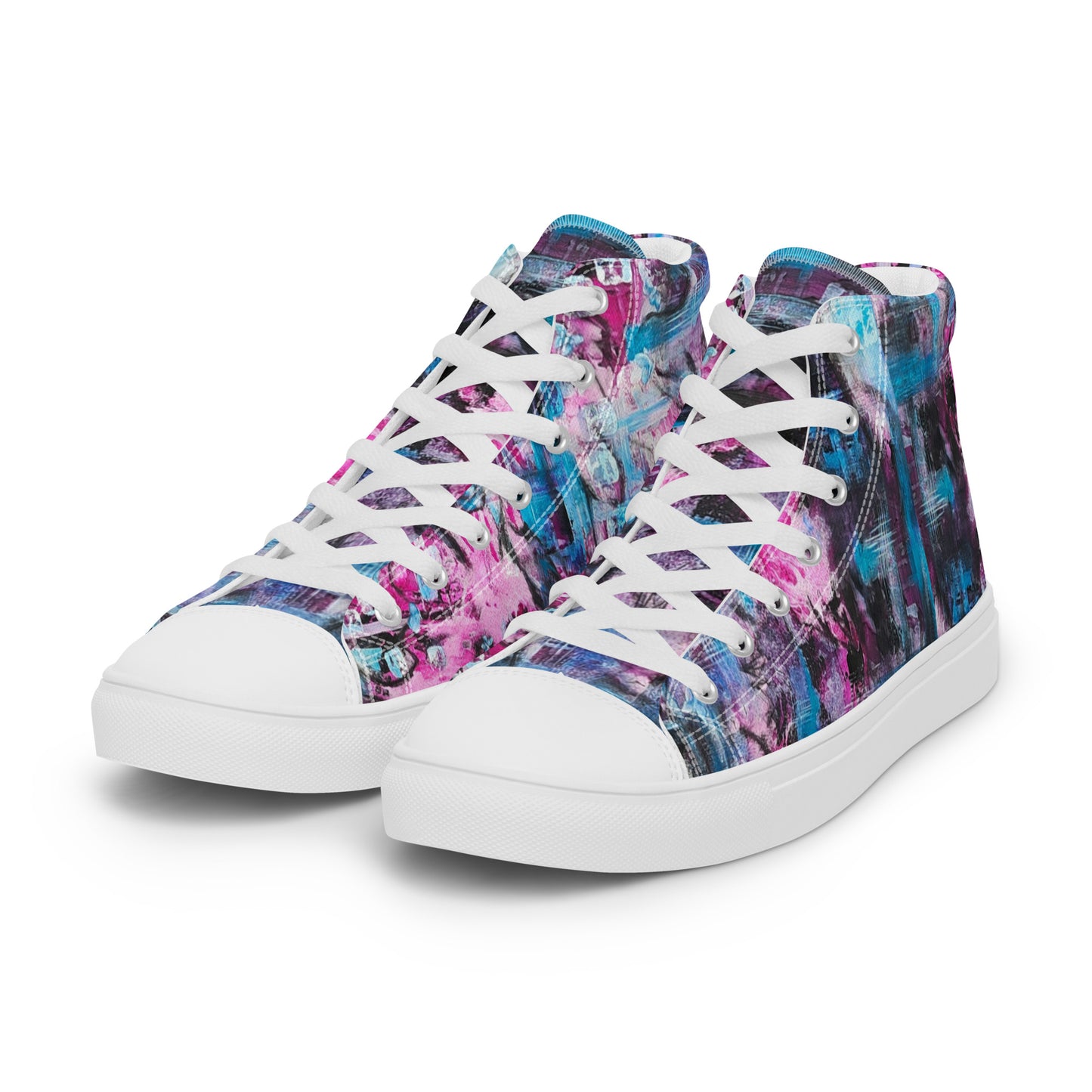 Men's High Top - Pink Blues