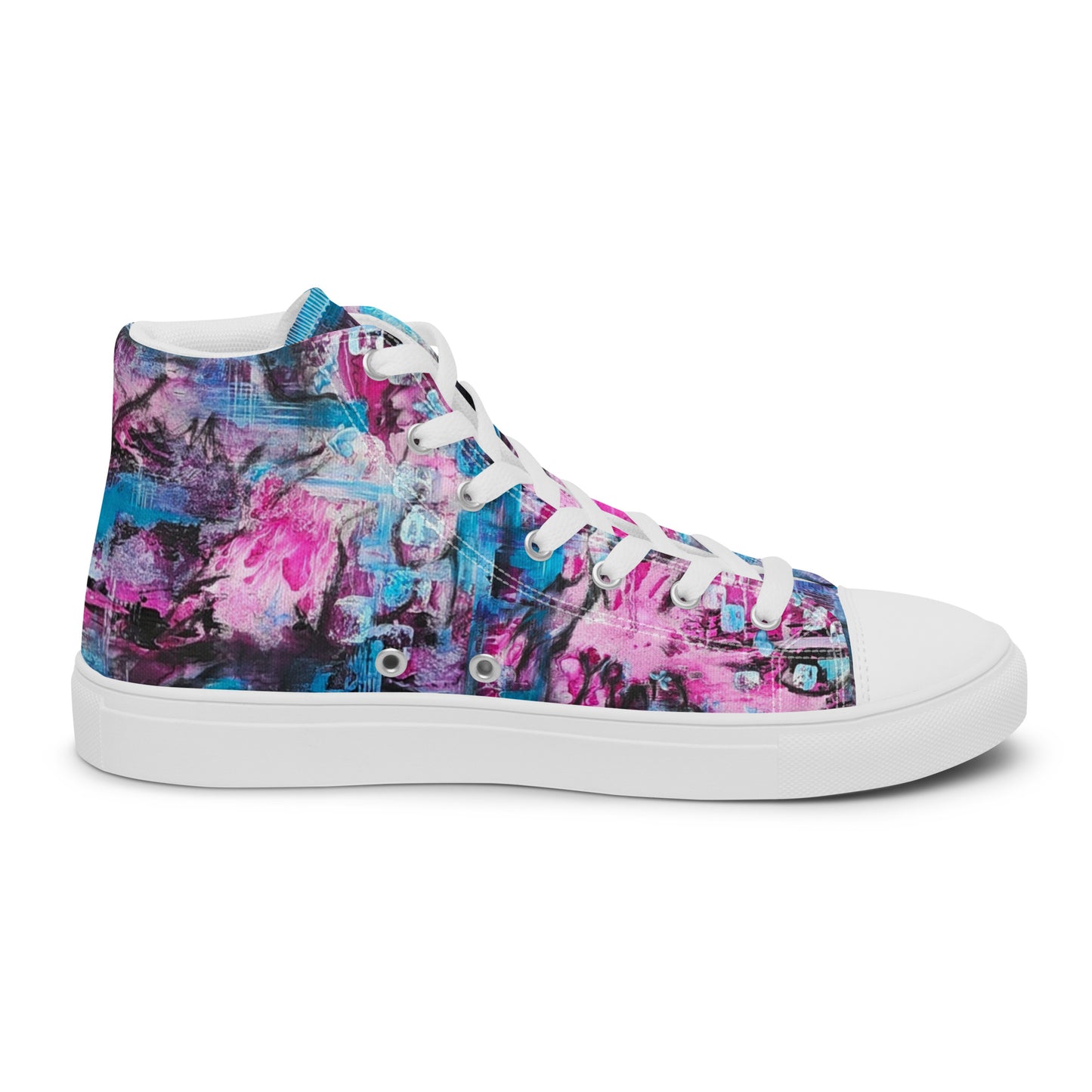 Men's High Top - Pink Blues