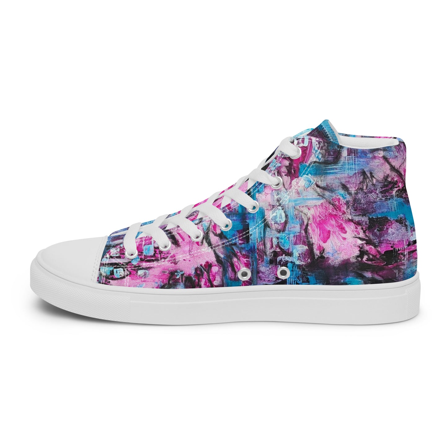 Men's High Top - Pink Blues