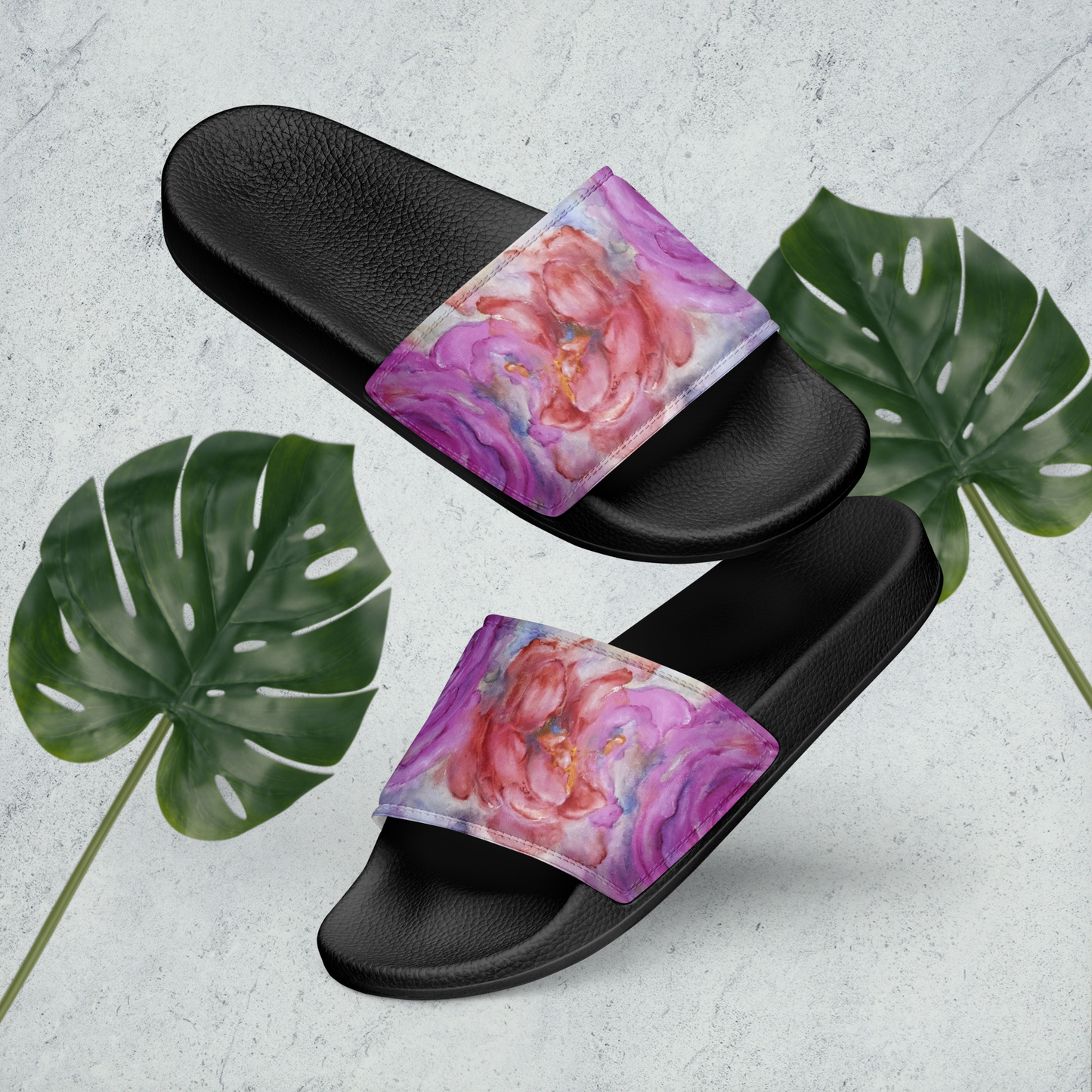 Men’s Slides Flower Faces