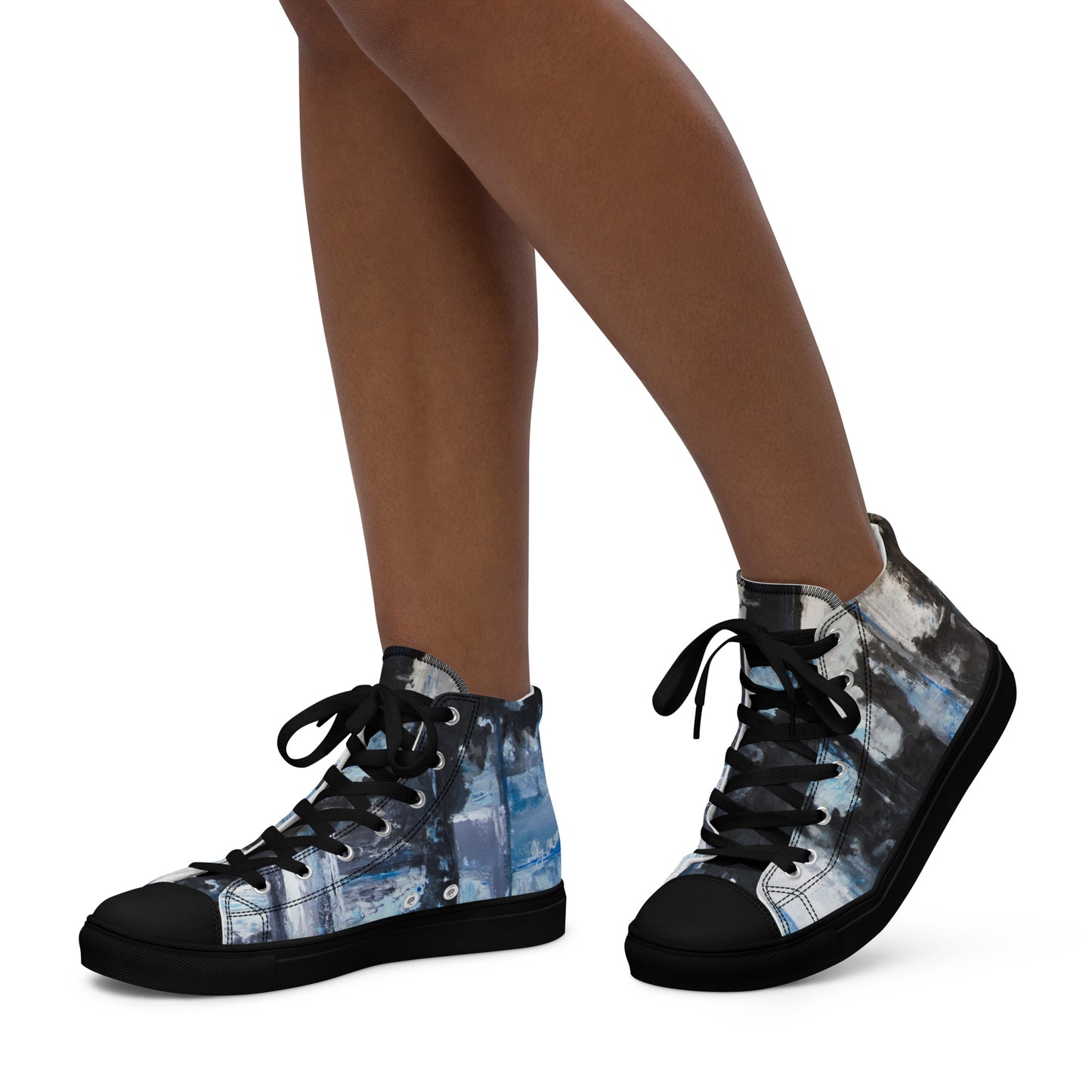 Womyn's High Top - Blue Inside-Out